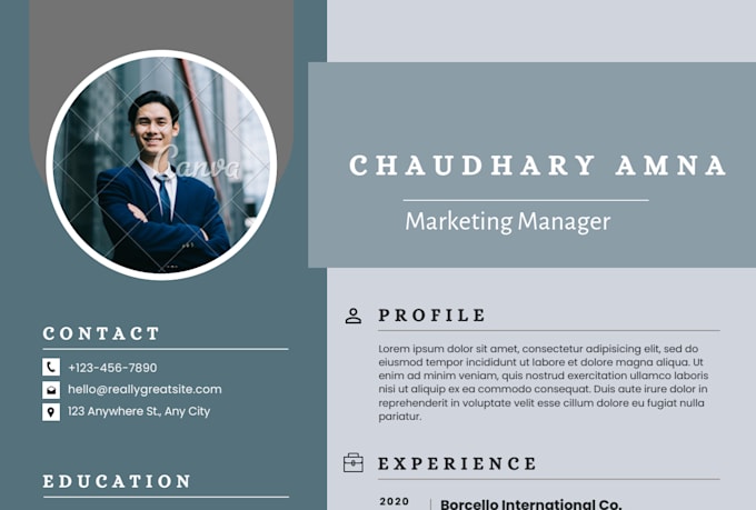 create cv resume design